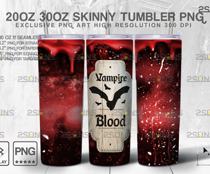 20oz Blood Potion Skinny Tumbler Design