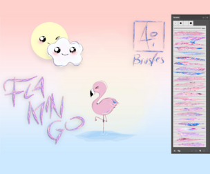 Flamingo Illustrator Brushes