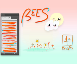 Bees Illustrator Brushes