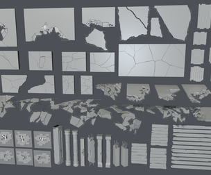 Ruins Kitbash Collection - 96 pieces