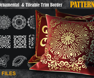 1300 Ornamental & Tileable Trim Border vol4