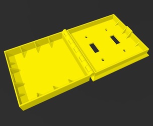 Light Switch Cover Plate Guard Box Double