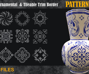 1400 Ornamental & Tileable Trim Border vol6