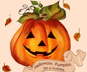 Halloween Pumpkin Illustrator Swatches