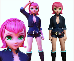 CARTOON GIRL ANIMATED