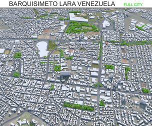 Barquisimeto city Lara Venezuela 3d model 30km
