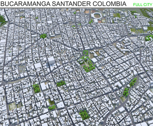 Bucaramanga city Santander Colombia 3d model 15km