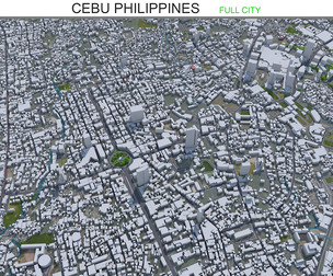 Cebu city Philippines 3d model 30km