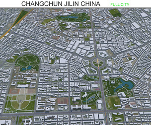Changchun city Jilin China 3d model 75km