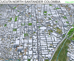 Cucuta city North Santander Colombia 3d model 20km