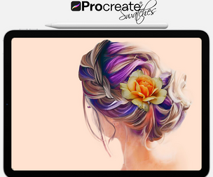 Cute Girly Hair Swatches for Procreate