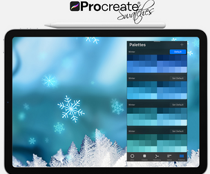 Winter Swatches for Procreate