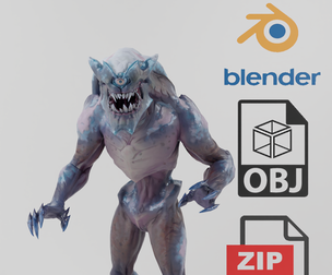 Alien Creature Textured Model