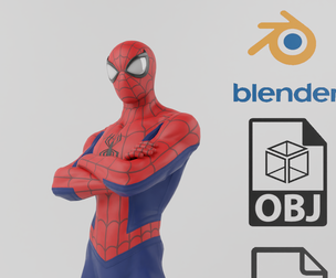 Spiderman Spiderverse Textured Model
