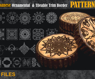 1400 Japanese Ornamental & Tileable Trim vol7