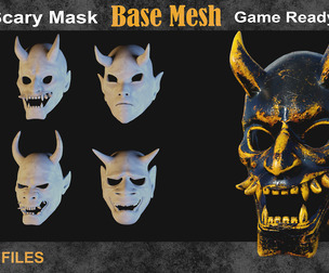 20 Scary Mask BaseMesh vol 5