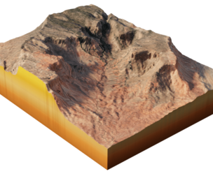 Canyon 3d model terrain