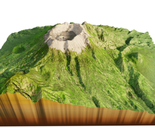Mount Raung 3d model Terrain