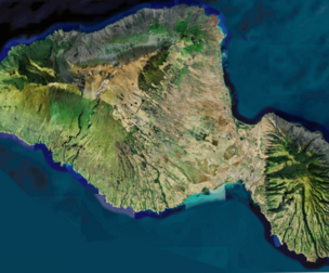 Maui island full 3d model terrain
