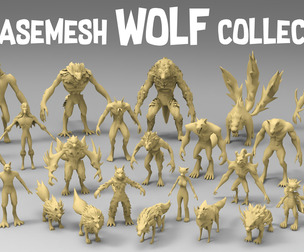 25 basemesh wolf collection