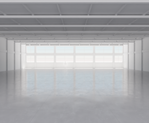 Industrial Hangar Hall Interior 4