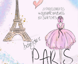Bonjour Paris Assets for Photoshop