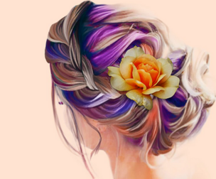 Cute Girly Hair Swatches for Photoshop