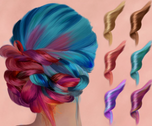 Hair Swatches for Photoshop