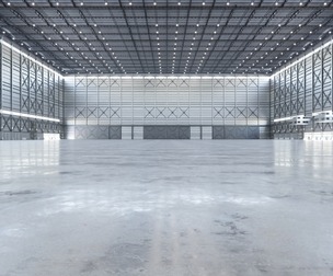 Airplane Hangar Hall Interior 3b
