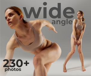 230+ Wide Angle Female Poses - References photos