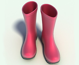 Pink Wellington boots