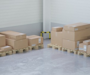 Wooden pallets with boxes - Pack 2