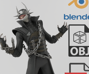 Batman Who Laughs Textured Rigged