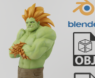 Blanka Street Fighter Textured Rigged
