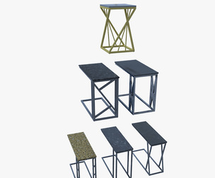 Pack of coffee tables and chair in LOFT style