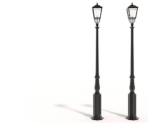 Cast iron street lamps