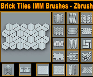 Brick Tiles IMM Brushes - Zbrush