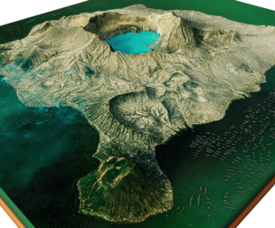 Taal Volcano 3d model terrain