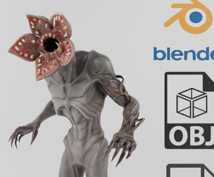 Demogorgon Stranger Things Textured Rigged