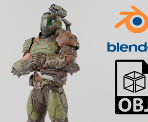Doom Slayer Textured RIgged
