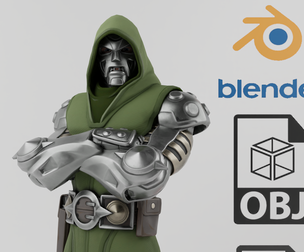 Dr Doom Textured Rigged