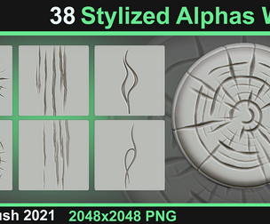 Stylized Alphas Wood