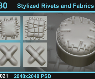 Stylized Rivets and Fabrics