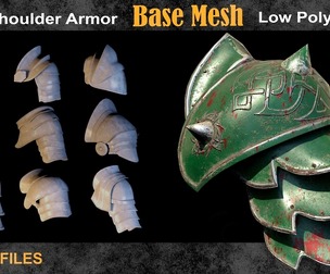 30 Shoulder Armor Base Mesh vol 7