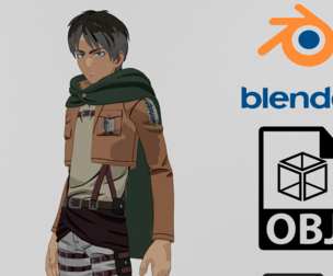 Eren Jaeger Attack on Titan Textured Rigged