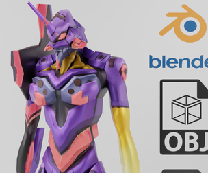 Evangelion EVA Unit 01 Rebuild Textured Model