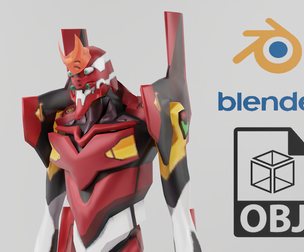 Evangelion EVA Unit 02 Textured Model
