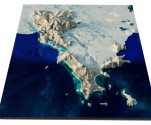 Padar Island full 3d model terrain
