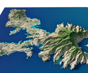 Rinca Island full 3d terrain