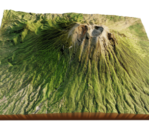 Mount Agung 3d model terrain